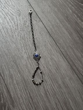 Handcrafted Moonlit Sapphire Zipper Pull/bagcharm